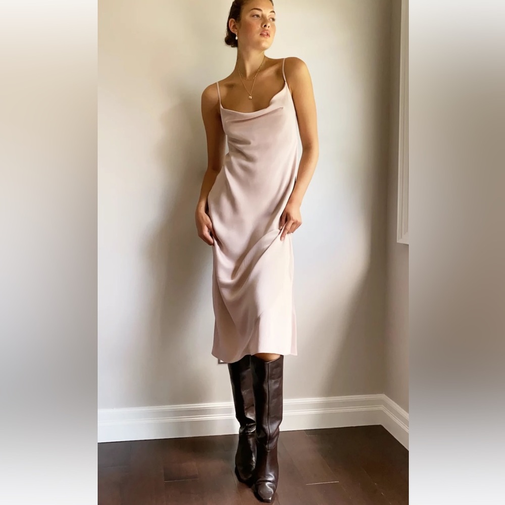 Aritzia Wilfred Canto Slip Satin Dress
